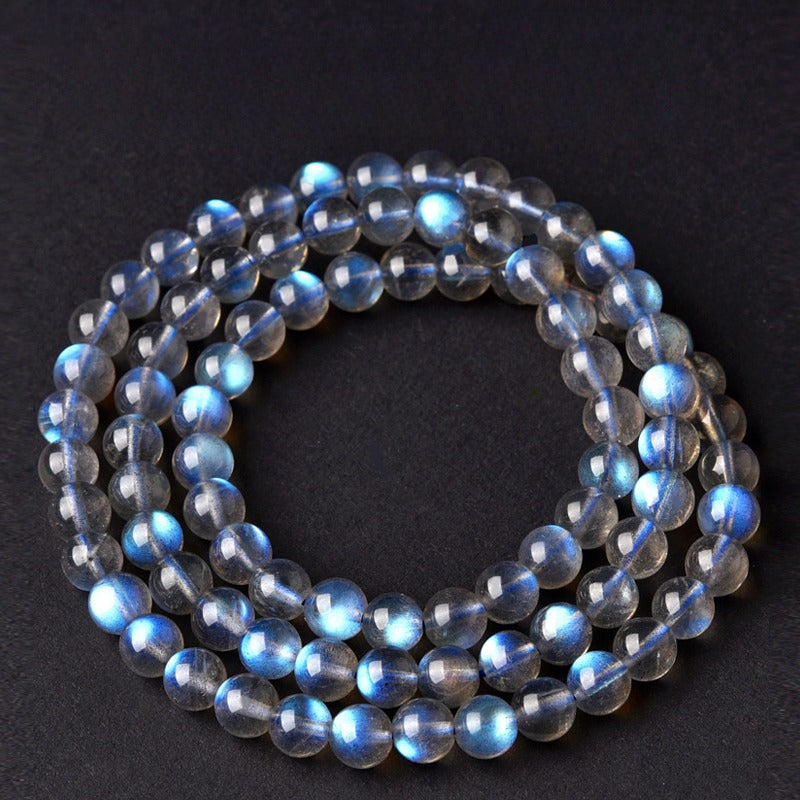 Super Luminous Multi-Layer Moonstone Bracelet for Prosperity and Healing