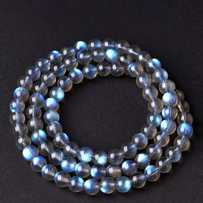 Super Luminous Multi-Layer Moonstone Bracelet for Prosperity and Healing