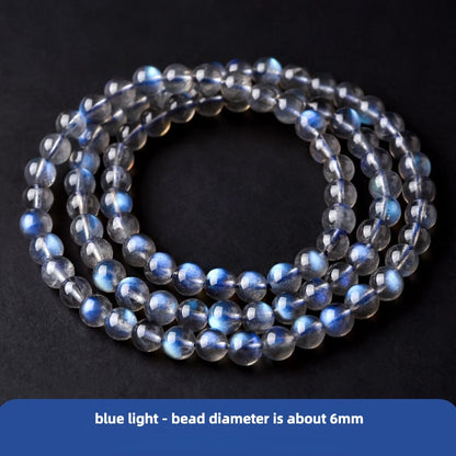 Super Luminous Multi-Layer Moonstone Bracelet for Prosperity and Healing