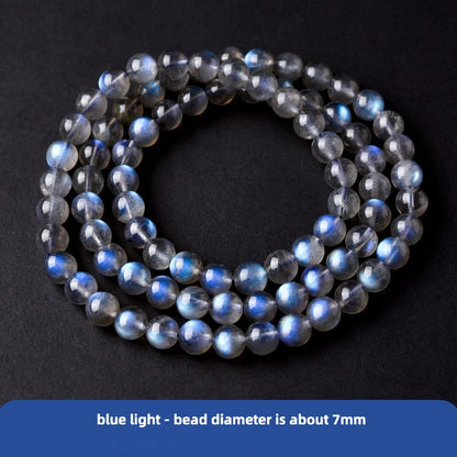 Super Luminous Multi-Layer Moonstone Bracelet for Prosperity and Healing