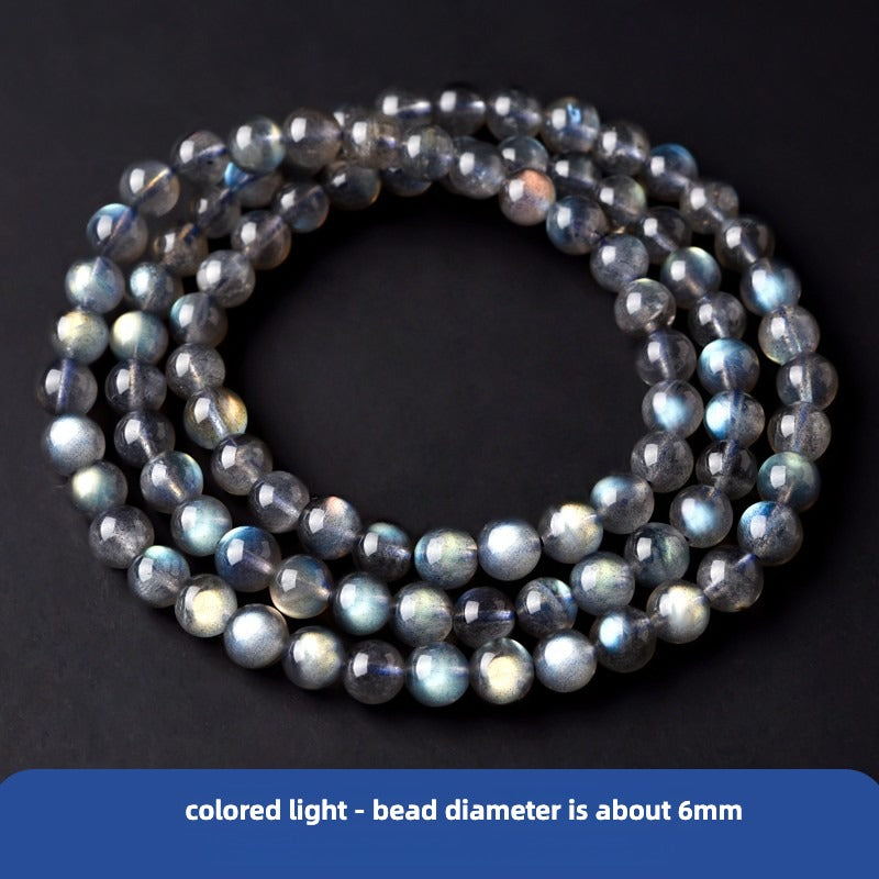 Super Luminous Multi-Layer Moonstone Bracelet for Prosperity and Healing