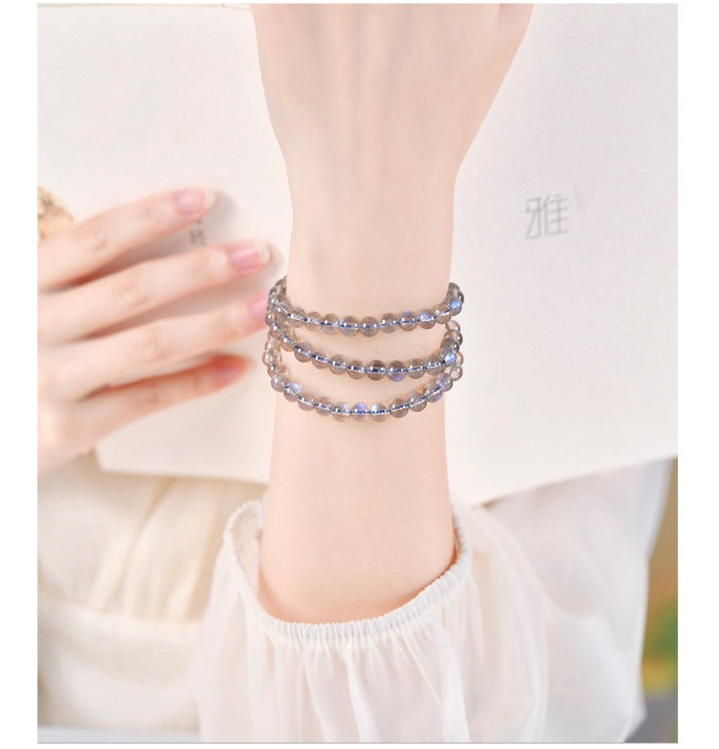 Super Luminous Multi-Layer Moonstone Bracelet for Prosperity and Healing