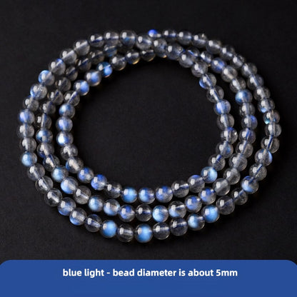 Super Luminous Multi-Layer Moonstone Bracelet for Prosperity and Healing