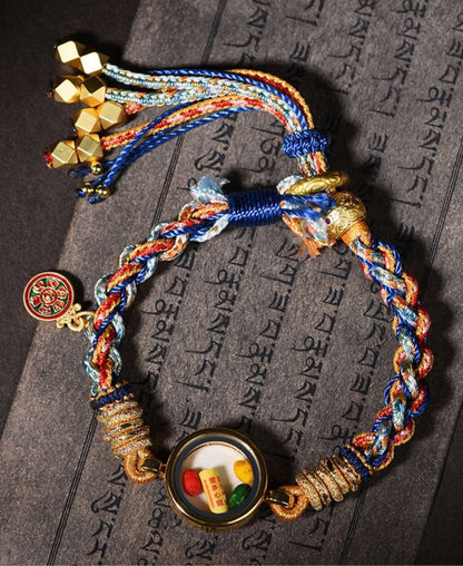 Tibetan Hand-Woven Dragon five Wealth Bracelet