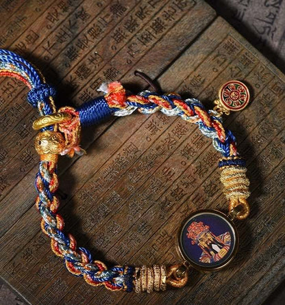 Tibetan Hand-Woven Dragon five Wealth Bracelet