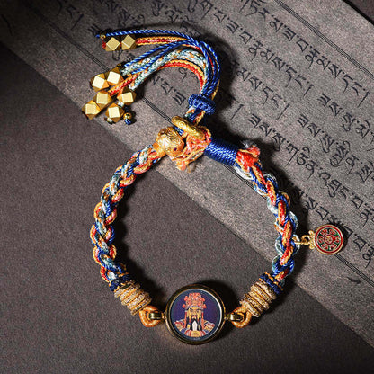 Tibetan Hand-Woven Dragon five Wealth Bracelet