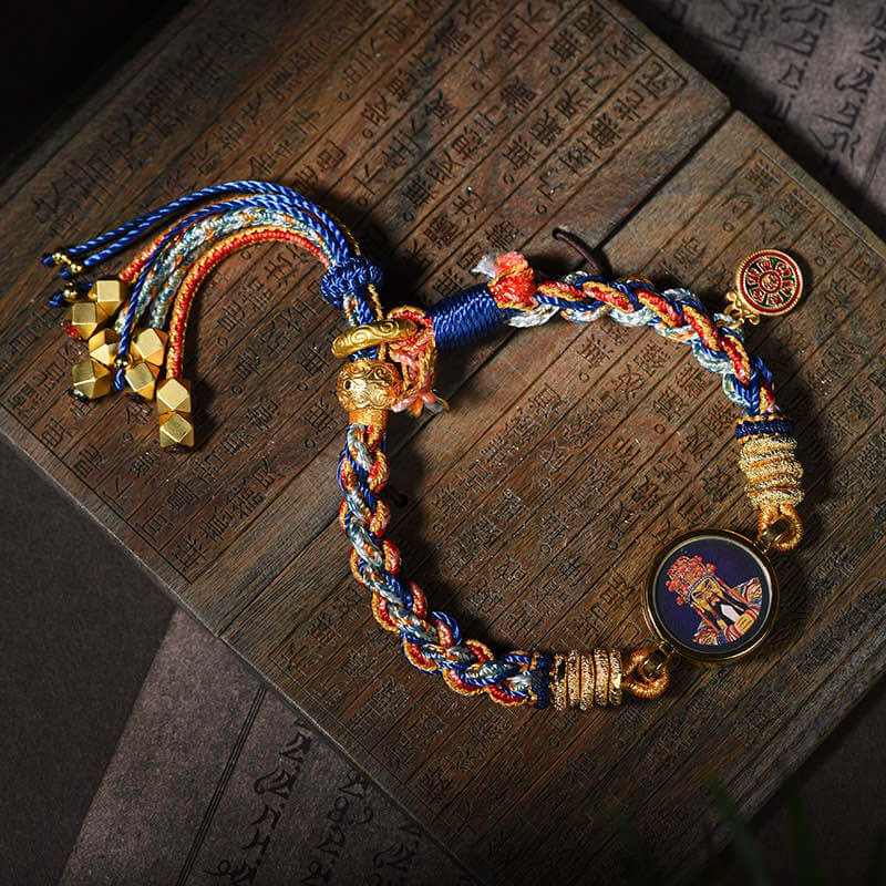 Tibetan Hand-Woven Dragon five Wealth Bracelet