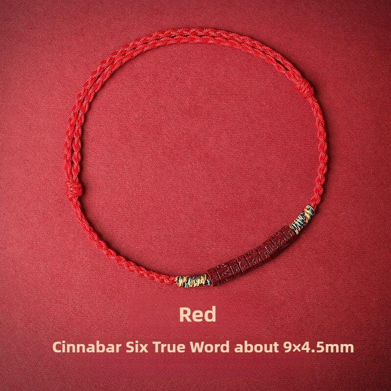 Tibetan Buddhist Handmade Mani Mantra Lucky Red String Bracelet