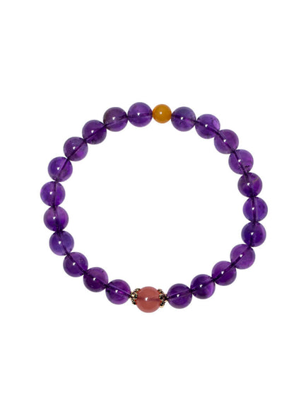 Amethyst crystals Violet Wisdom - Crystal bracelet for positive energy