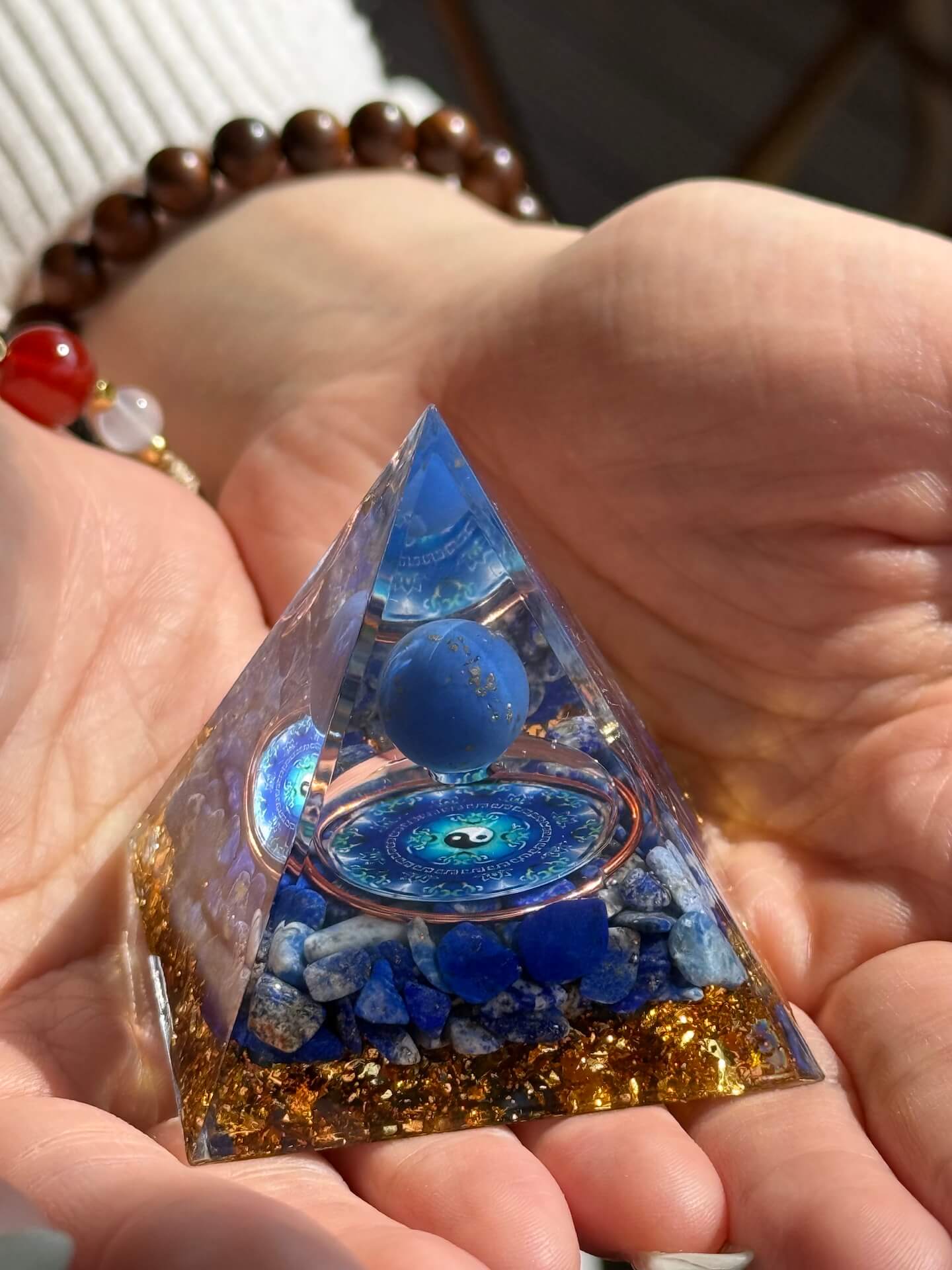 Lapis Lazuli Pyramid - Stay Alert and Enhance Wisdom