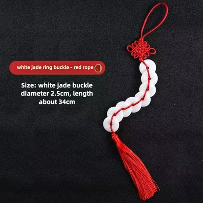 White Jade Feng Shui Peace Away From Evil Hanging Ornament