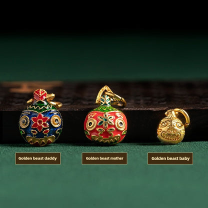 Year of the Snake  Five-Color Golden Beast String Bracelet
