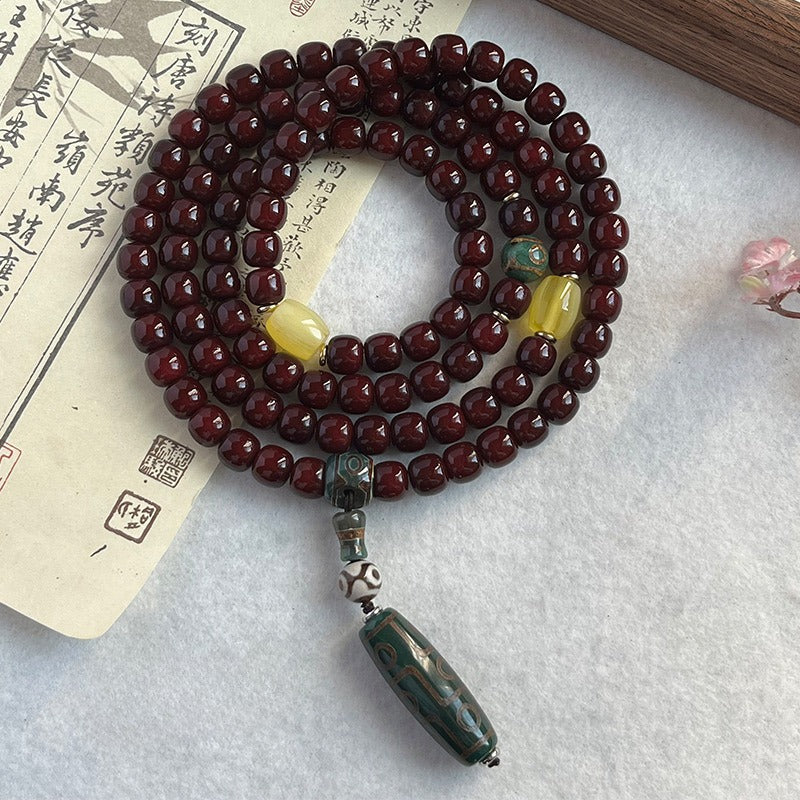 Zen Healing 108 Bodhi Seed Mala Wisdom Bracelet