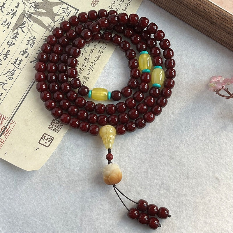 Zen Healing 108 Bodhi Seed Mala Wisdom Bracelet