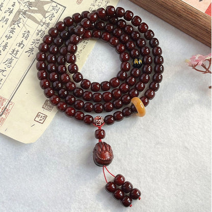 Zen Healing 108 Bodhi Seed Mala Wisdom Bracelet