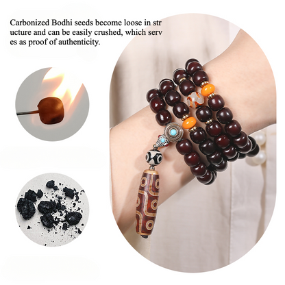 Zen Healing 108 Bodhi Seed Mala Wisdom Bracelet