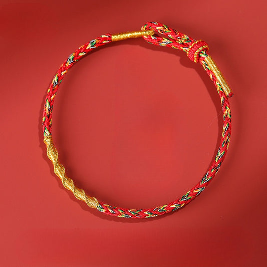 Zen Healing 2025 Chinese Zodiac Blessing Protecion Red String Bracelet