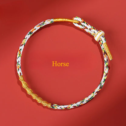 Zen Healing 2025 Chinese Zodiac Blessing Protecion Red String Bracelet