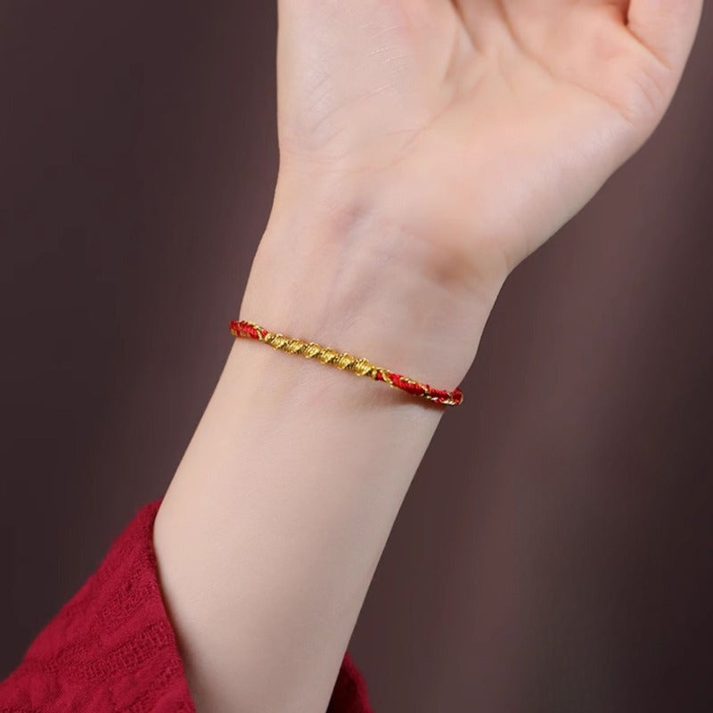 Zen Healing 2025 Chinese Zodiac Blessing Protecion Red String Bracelet