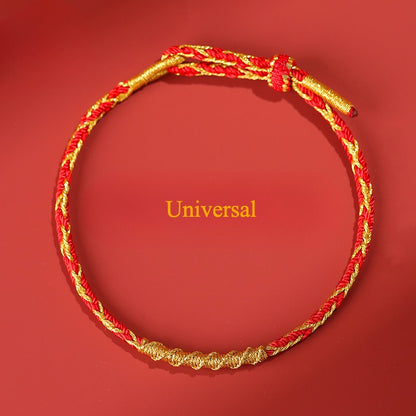 Zen Healing 2025 Chinese Zodiac Blessing Protecion Red String Bracelet