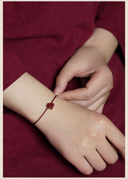 Zen Healing 2025 Chinese Zodiac Cinnabar Red String Luck Bracelet