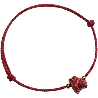 Zen Healing 2025 Chinese Zodiac Cinnabar Red String Luck Bracelet