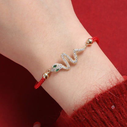 Zen Healing 2025 Chinese Zodiac Snake Red String Luck Bracelet