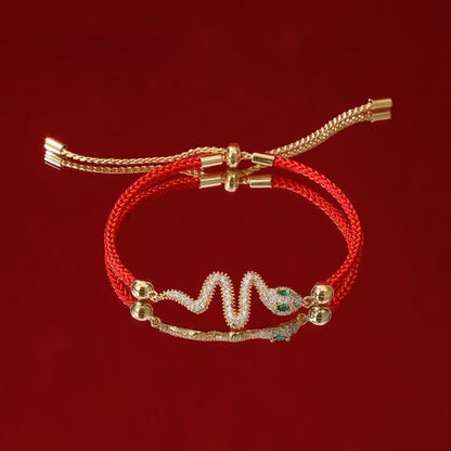 Zen Healing 2025 Chinese Zodiac Snake Red String Luck Bracelet