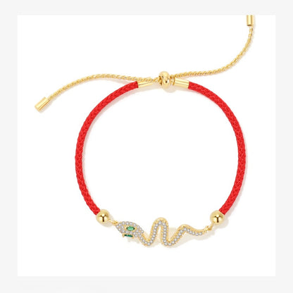 Zen Healing 2025 Chinese Zodiac Snake Red String Luck Bracelet