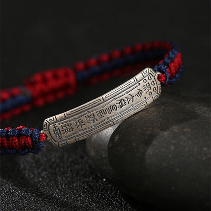 Zen Healing 925 Silver Amulet Braid Protection Tibetan Bracelet