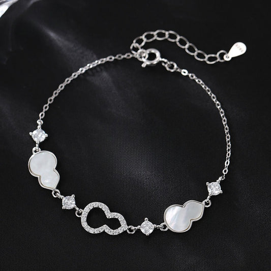 Zen Healing 925 Silver Charm Luck Gourd Bracelet