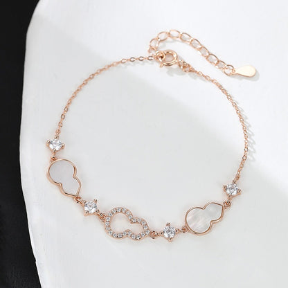 Zen Healing 925 Silver Charm Luck Gourd Bracelet