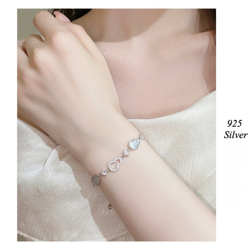 Zen Healing 925 Silver Charm Luck Gourd Bracelet