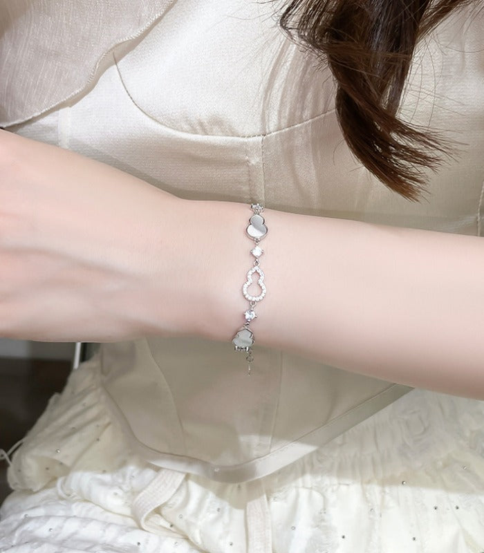 Zen Healing 925 Silver Charm Luck Gourd Bracelet