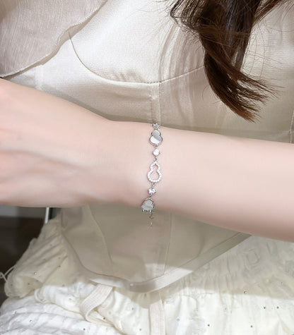 Zen Healing 925 Silver Charm Luck Gourd Bracelet