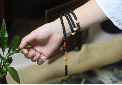 Zen Healing Amber 108 Agate Mala Beads Healing Bracelet