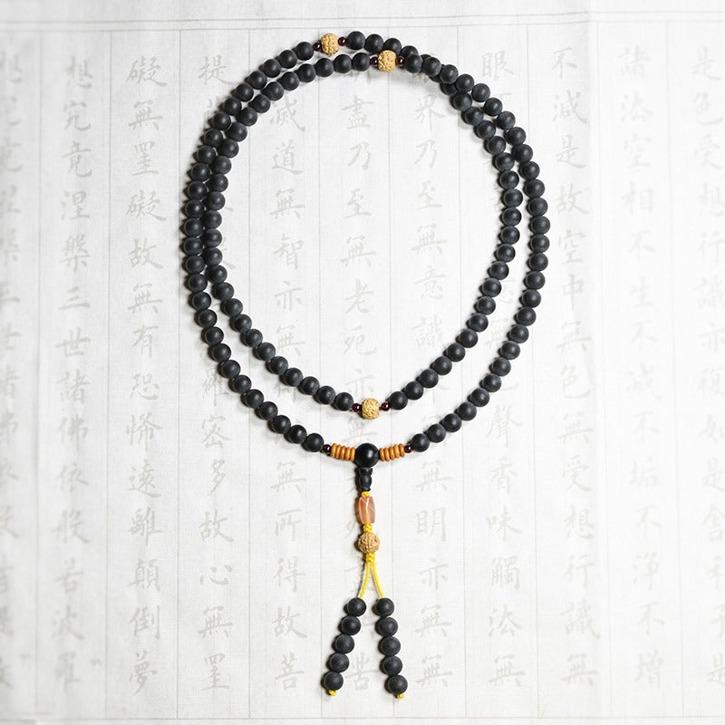 Zen Healing Amber 108 Agate Mala Beads Healing Bracelet