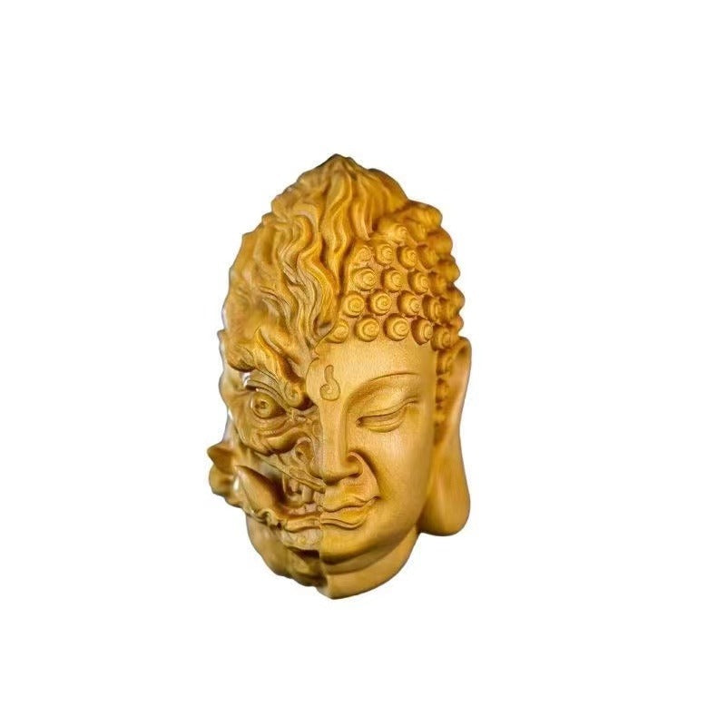 Zen Healing Boxwood Buddha One Thought Car Pendant Handheld Ornament