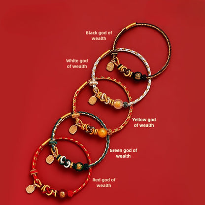 Zen Healing Chinese Zodiac Wealth Red String Bracelet