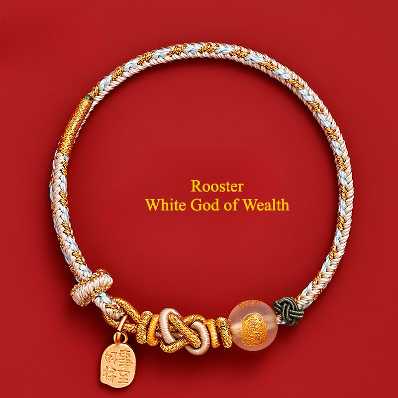 Zen Healing Chinese Zodiac Wealth Red String Bracelet