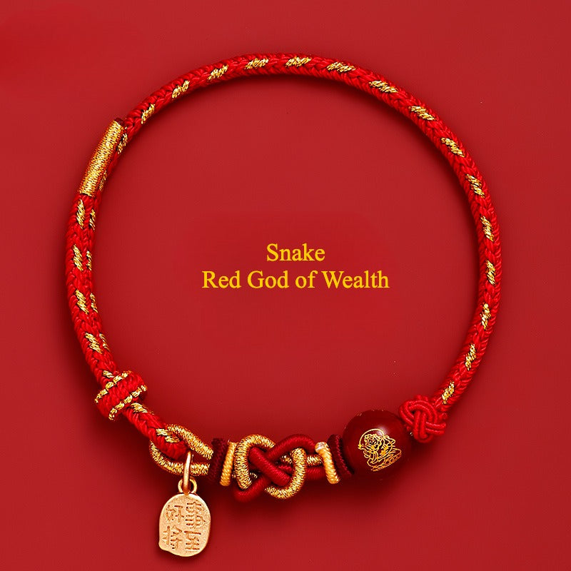 Zen Healing Chinese Zodiac Wealth Red String Bracelet