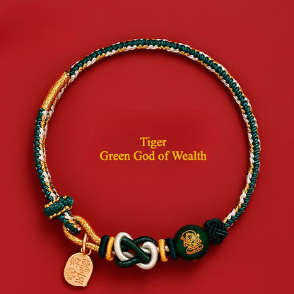 Zen Healing Chinese Zodiac Wealth Red String Bracelet