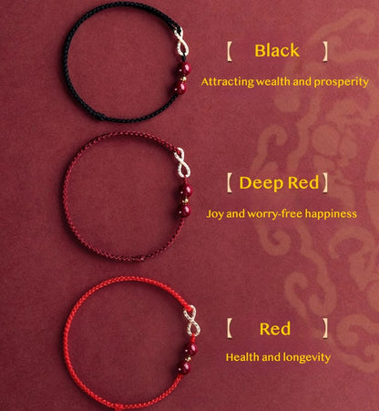 Zen Healing Cinnabar 14K Gold Protection Bracelet Anklet