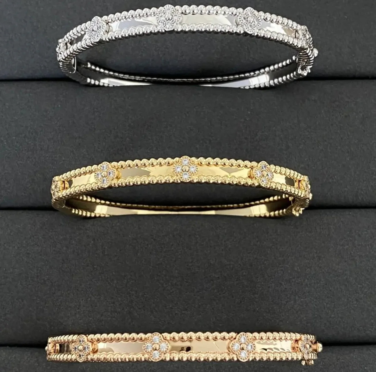Zen Healing 18K gold-plated Clover Bracelet Luxury Cubic Zircon Diamond