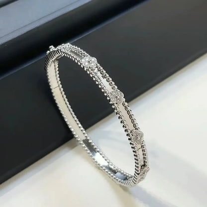 Zen Healing 18K gold-plated Clover Bracelet Luxury Cubic Zircon Diamond