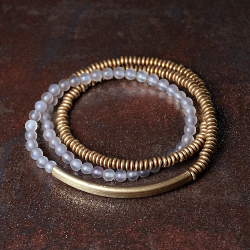 Zen Healing Copper Agate Balance Luck Bracelet