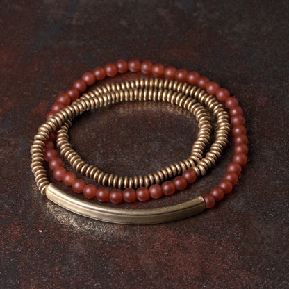 Zen Healing Copper Agate Balance Luck Bracelet