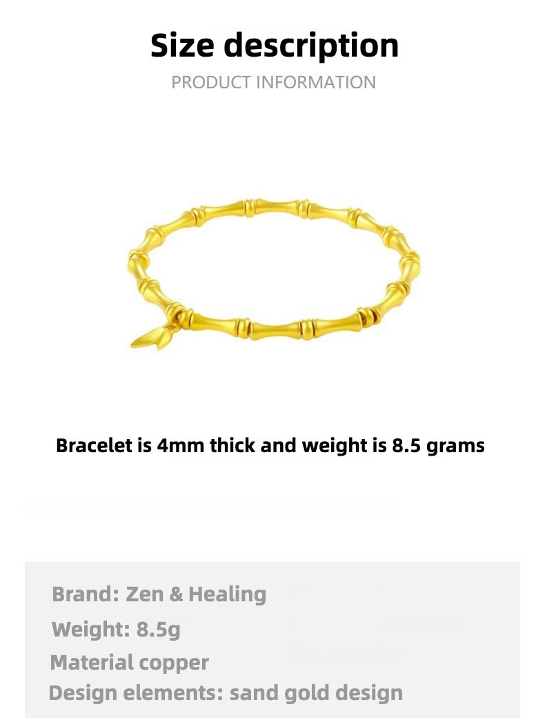 Zen Healing Copper Bamboo Luck Bracelet