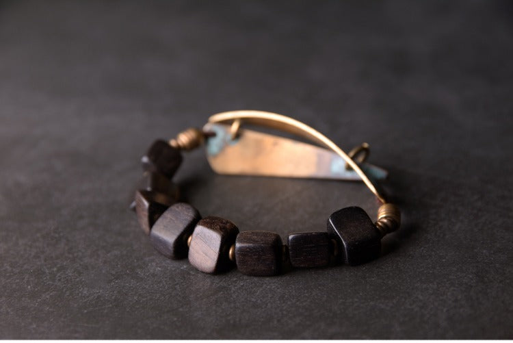 Zen Healing Copper Ebony Wealth Peace Bracelet