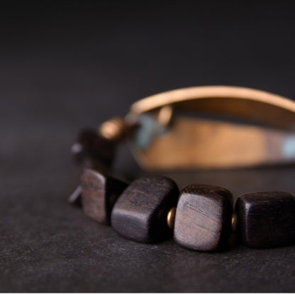 Zen Healing Copper Ebony Wealth Peace Bracelet